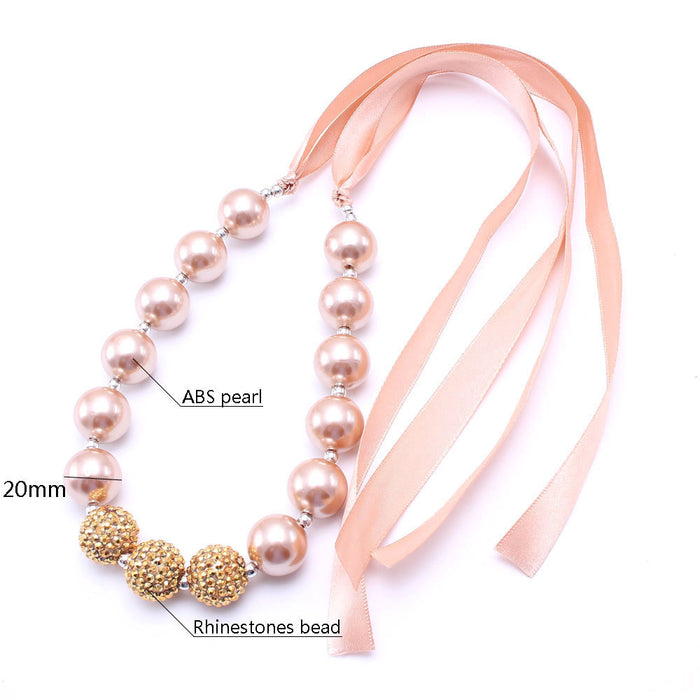 Pearl Collection Golden Pearl Kids Necklace