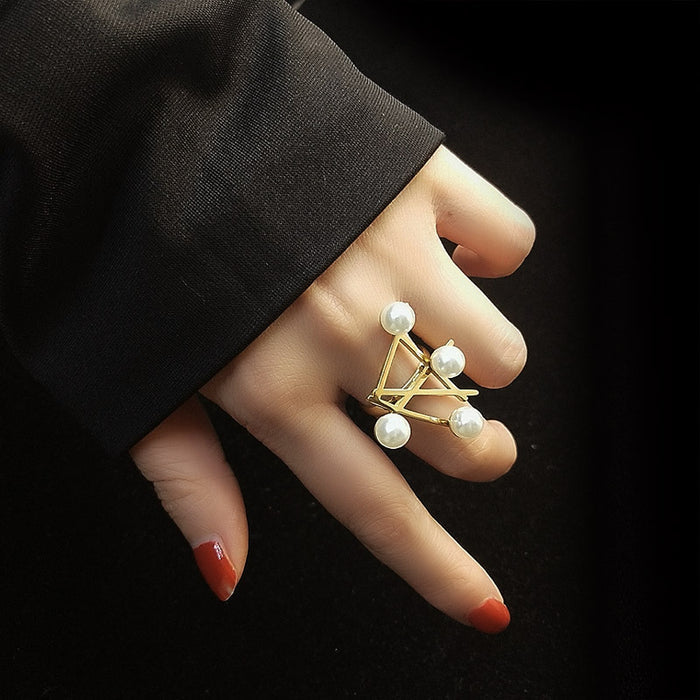 Pearl Collection Magazine Style Pearl Fashion Ring