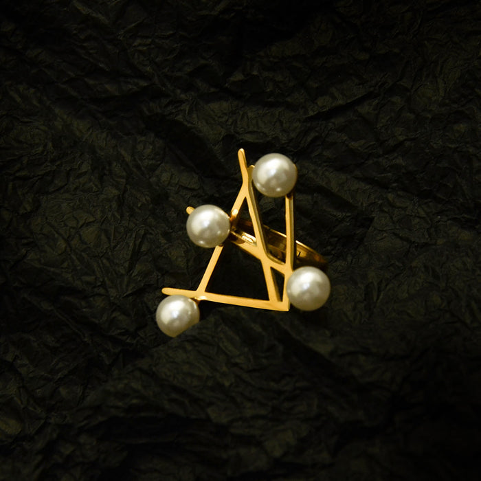 Pearl Collection Magazine Style Pearl Fashion Ring