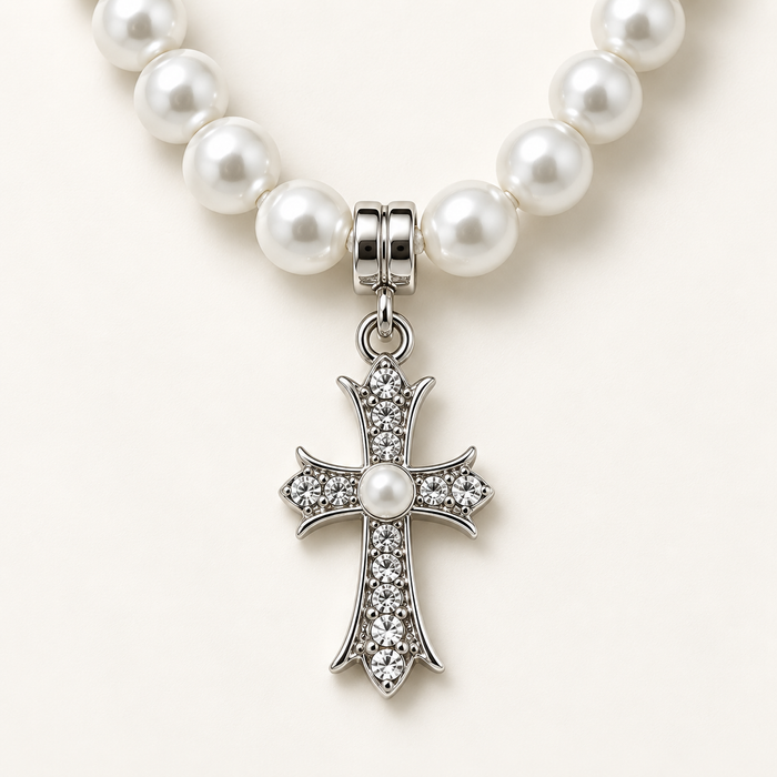 Pearl Cross Necklace