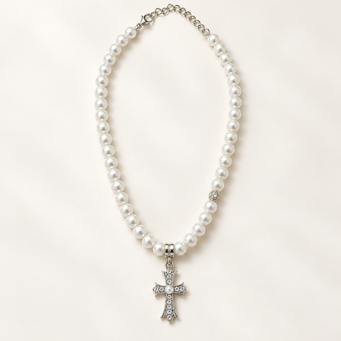 Pearl Cross Necklace