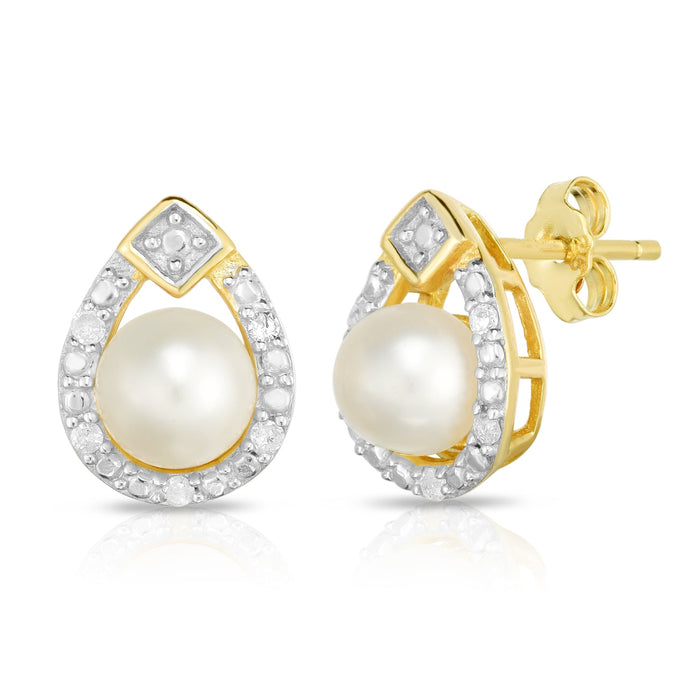 Pearl & Diamond Earrings - Final Sale