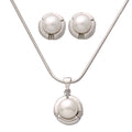 Pearl Earring & Necklace Set - Sterling Silver - Final Sale