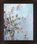 Petal Mist - 28" x 34" Framed Wall Art - Light Blue