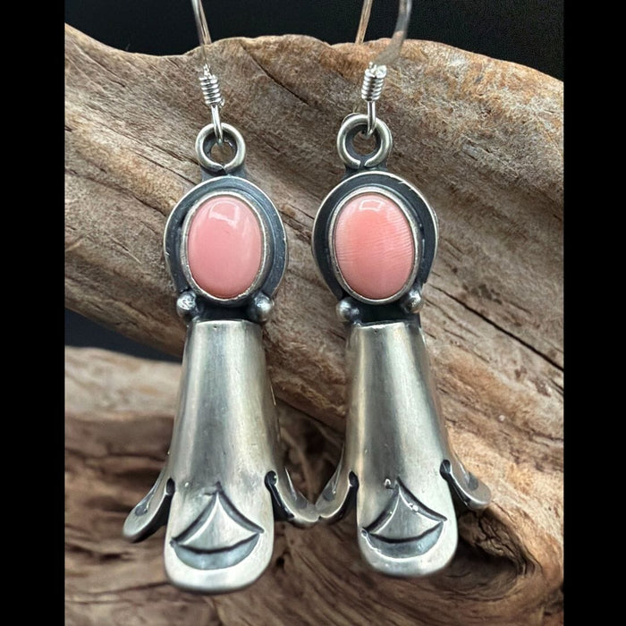 Pink Conch Petal Earrings - EITG6