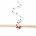 Pink Dragonfly Chain Row Chain Counter on a chain, shown on white background