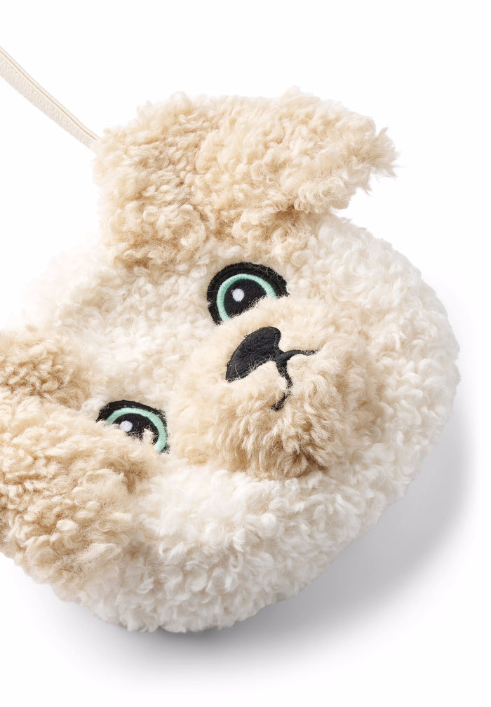 Plush dog shaped bag