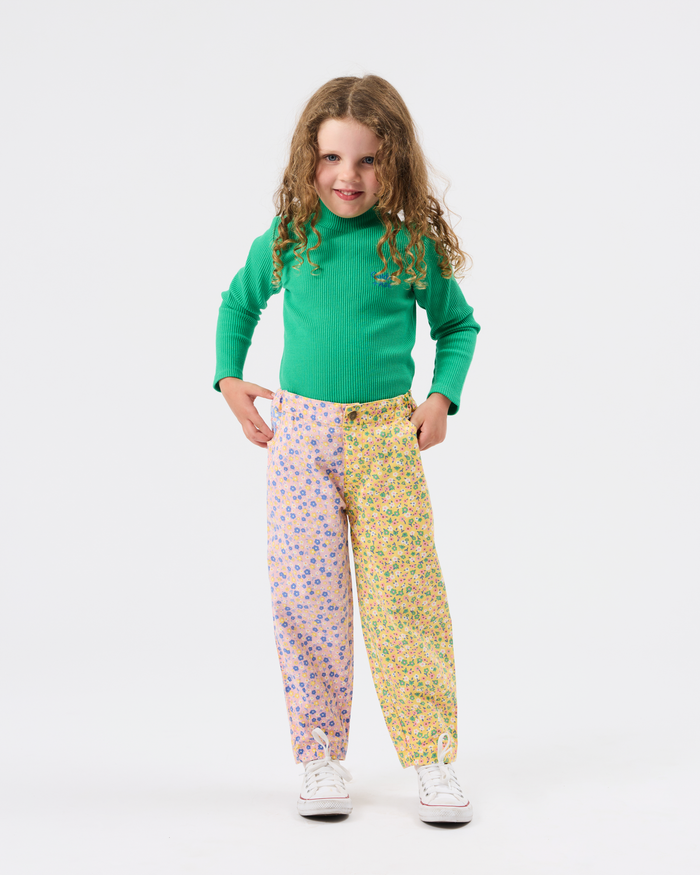 Posy Print Barrel Leg Jeans
