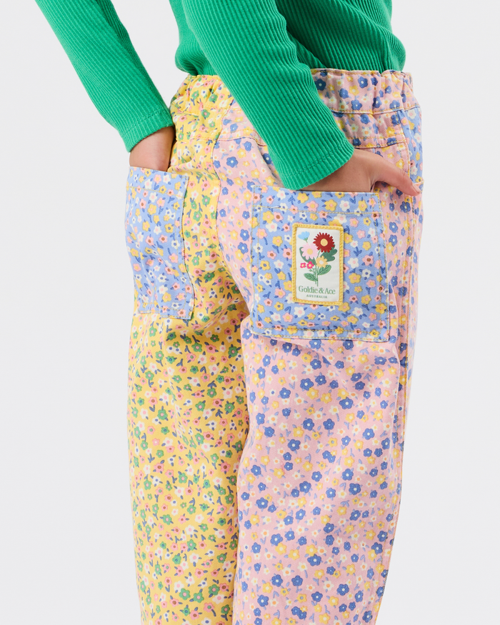 Posy Print Barrel Leg Jeans