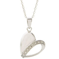 Puffed Diamond Heart Necklace