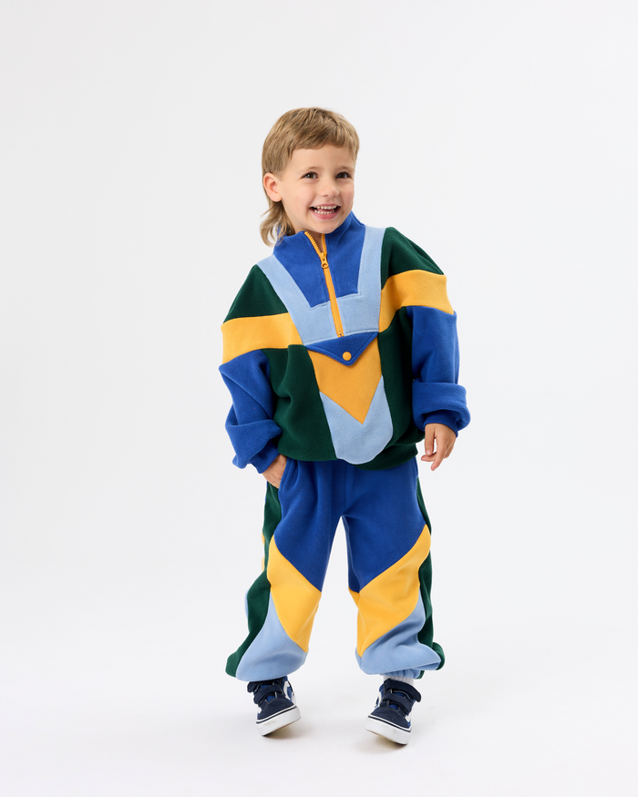 Retro Polar Fleece Set - Blue