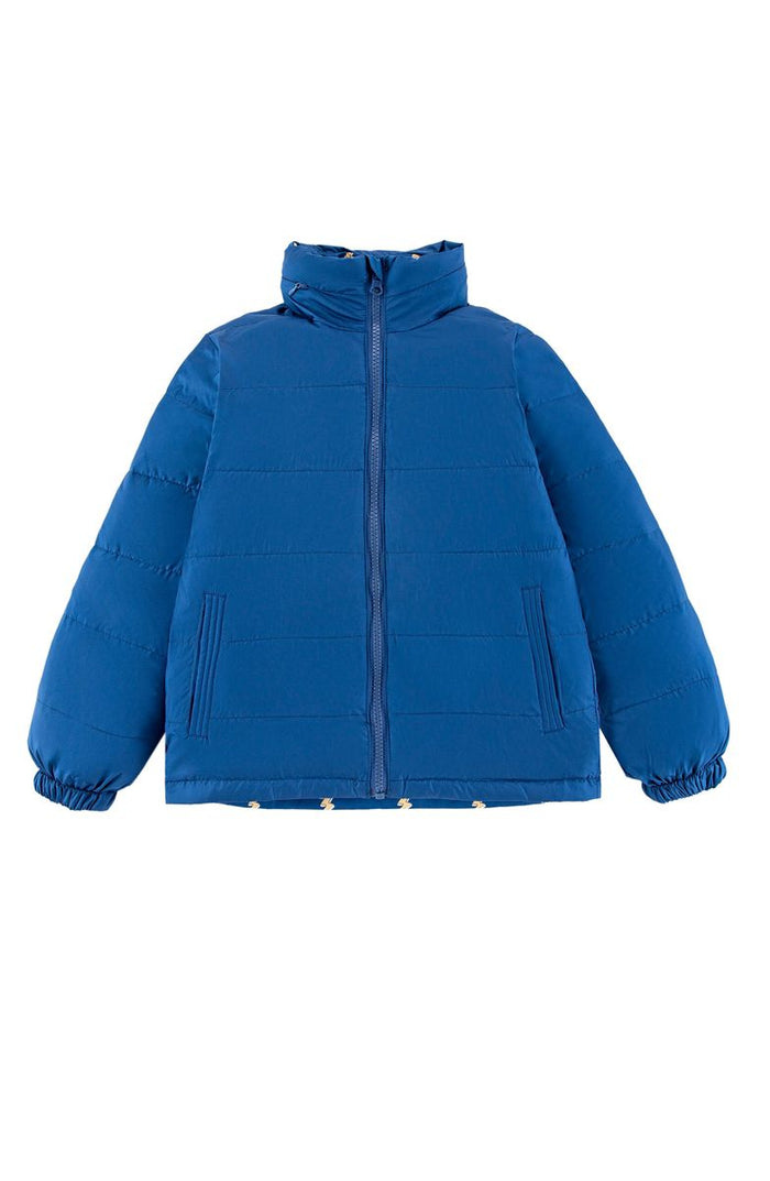 Blue jacket on a white background