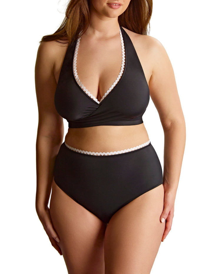 Ric Rac Sofia Halterneck Bikini Top - Ric Rac Black