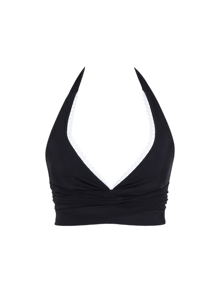 Ric Rac Sofia Halterneck Bikini Top - Ric Rac Black