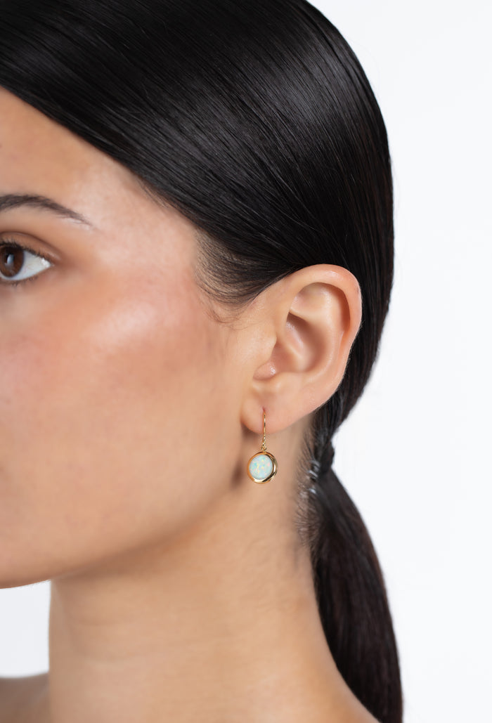 Round Opal Earrings- Final Sale
