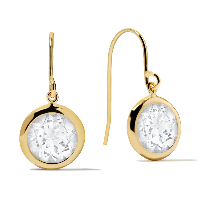Round White Topaz Earrings- Final Sale