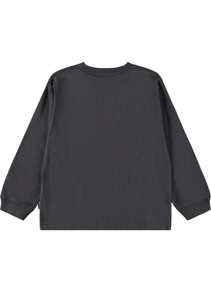 Black long-sleeve shirt on a white background