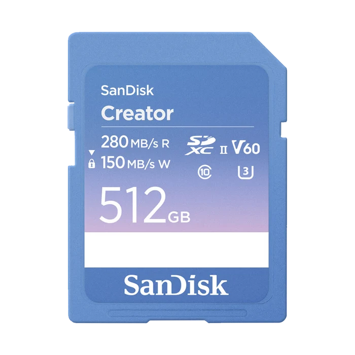 SanDisk 512GB Creator Series UHS-II SDXC Memory Card