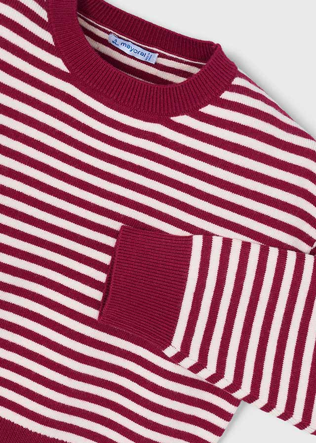cherry striped sweater