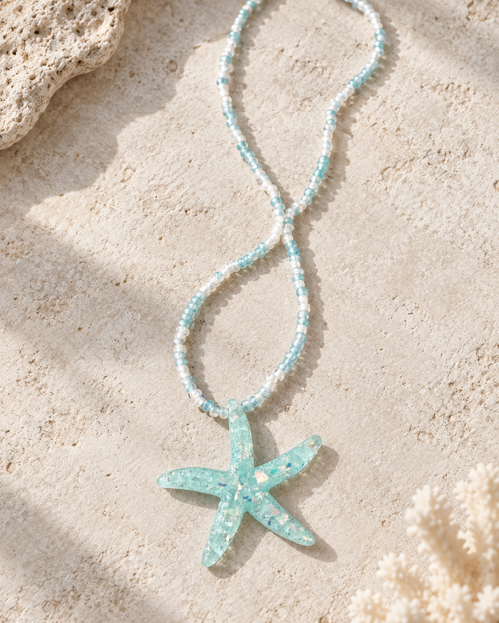 Seafoam Starfish Necklace