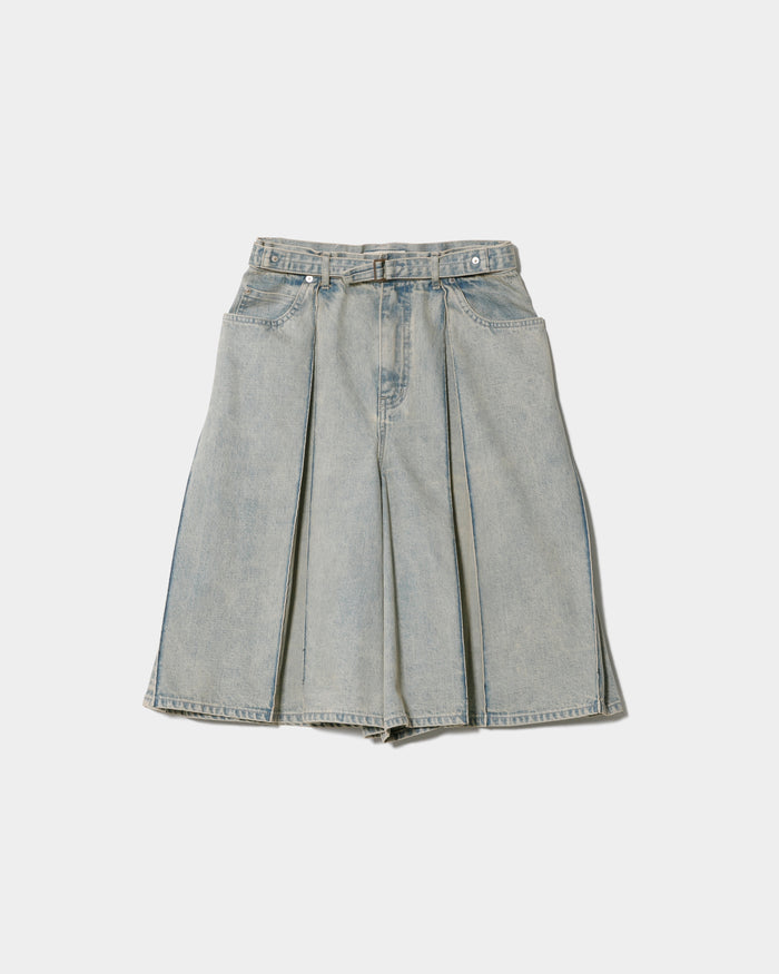selvedge denim o/d tuck skirt pants