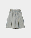 selvedge denim o/d tuck skirt pants