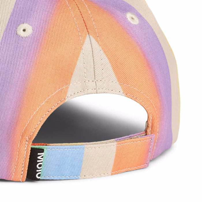 Colorful cap with a reflective back on a white background
