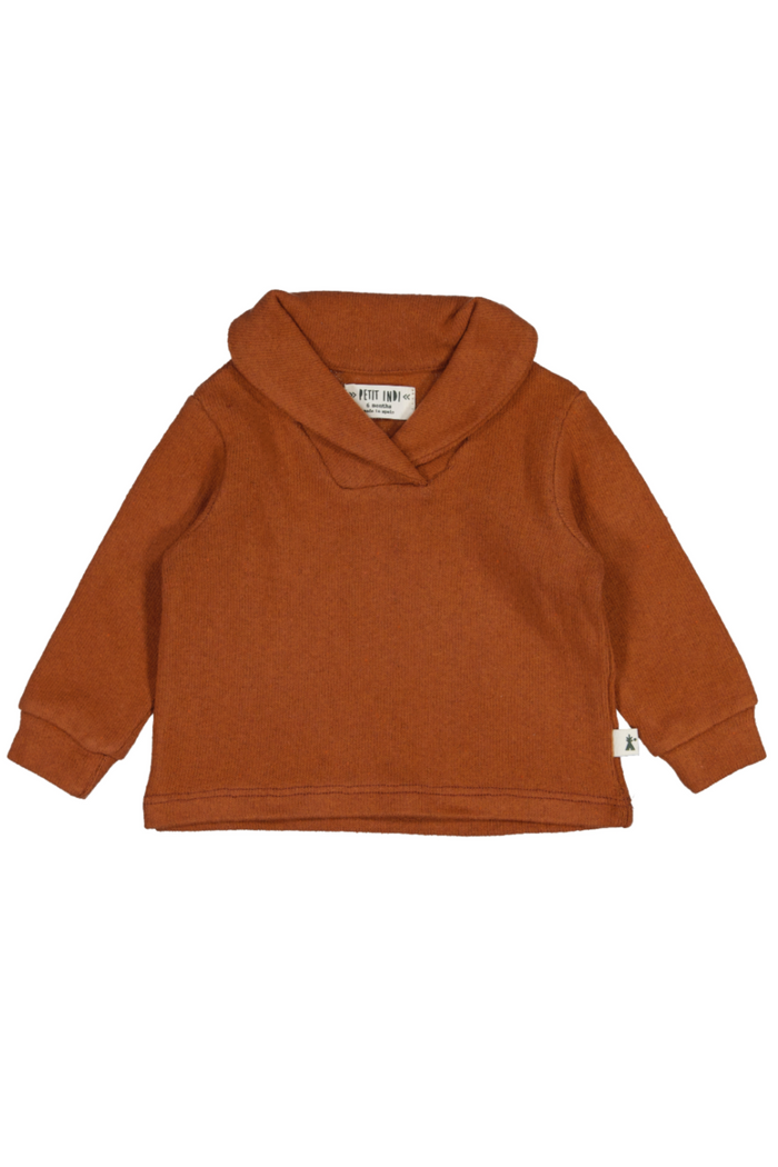 Brown sweater on a white background