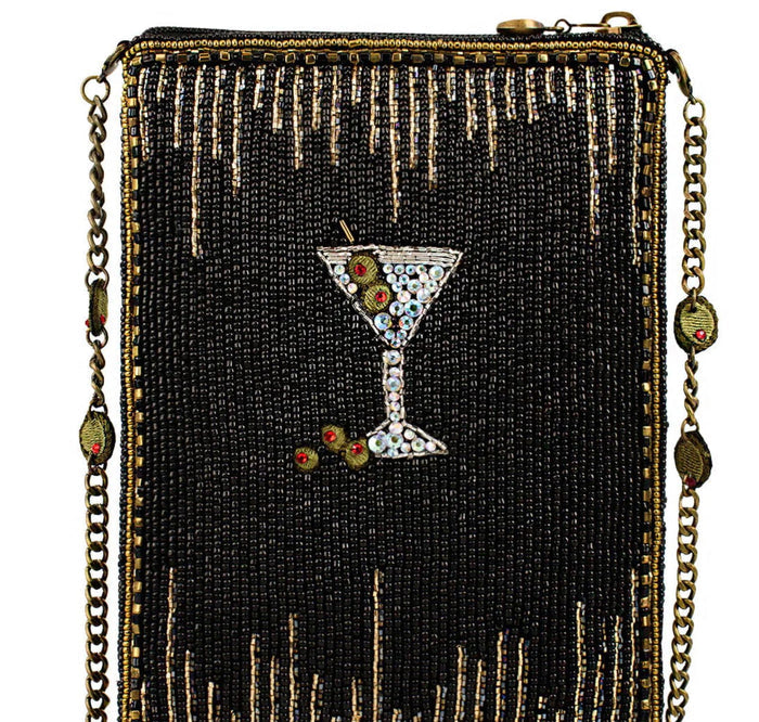 Sip Happens Beaded Crossbody Phone Bag - MFS002562