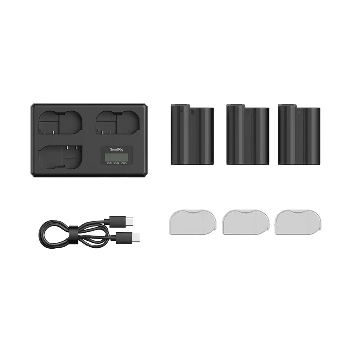 SmallRig EN-EL15c Kit with 3 Batteries and Portable 3-Bay Charger