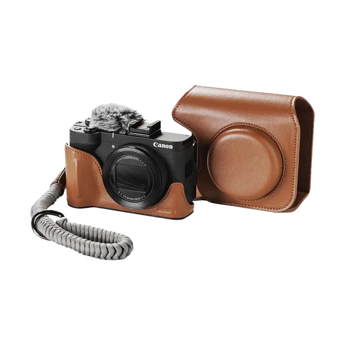 SmallRig Leather Case Kit for Canon PowerShot V1 (Brown)