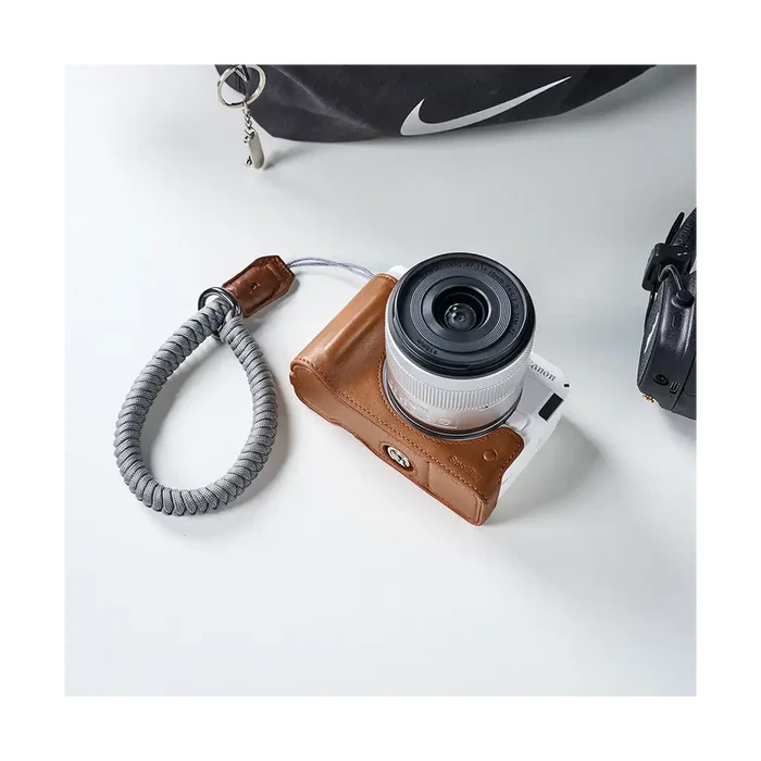 SmallRig Leather Half Case for Canon EOS R50 V (Brown)