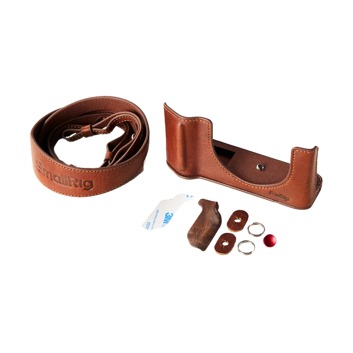 SmallRig Leather Half Case Kit for Fujifilm GFX100RF (Brown)