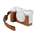 SmallRig Leather Half Case with Strap for Sony a7C II / a7CR (Brown)