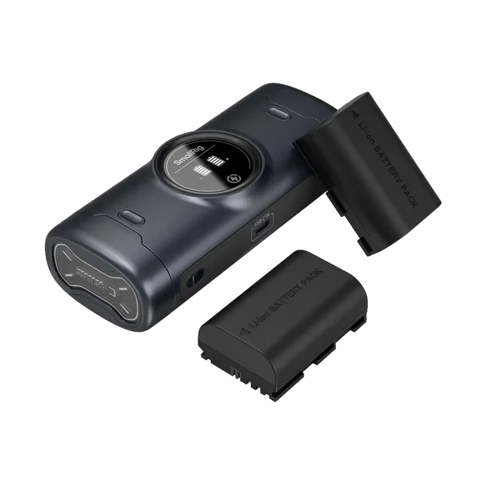 SmallRig LP-E6P Kit with 2 Batteries and Portable 2-Bay Charger Case