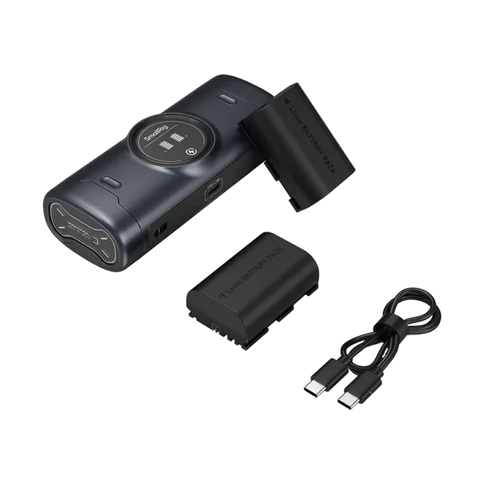 SmallRig LP-E6P Kit with 2 Batteries and Portable 2-Bay Charger Case