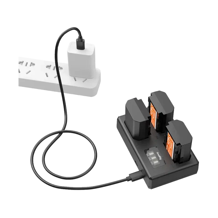 SmallRig NP-FZ100 Kit with 3 Batteries and Portable 3-Bay Charger