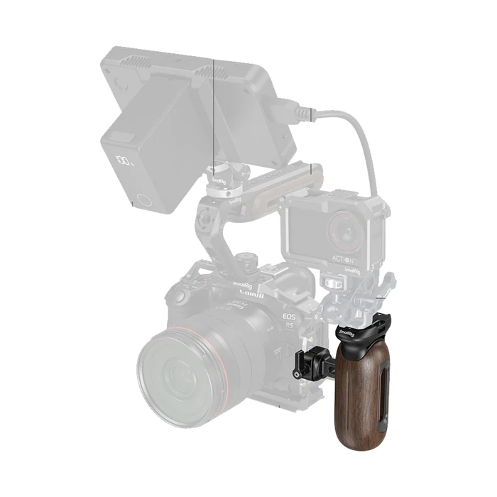 SmallRig Wooden Side Handle with NATO Clamp