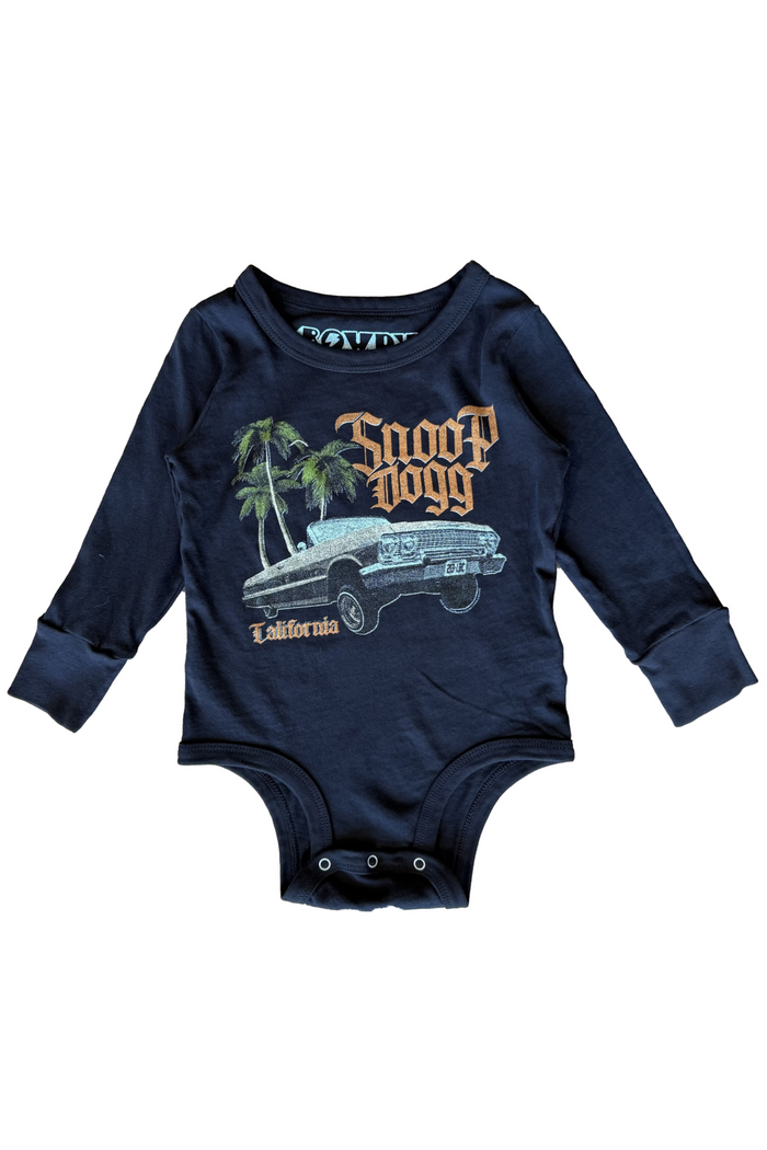 Snoop Dogg cruiser long sleeve onesie
