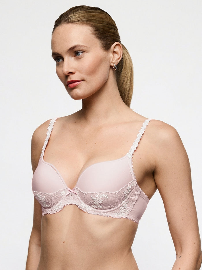 Solene Padded Heartshape Bra - Gardenia Rose