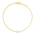 Solitaire White Topaz Bracelet