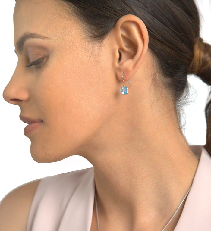 Sophisticated Cushion-cut Amethyst Earrings