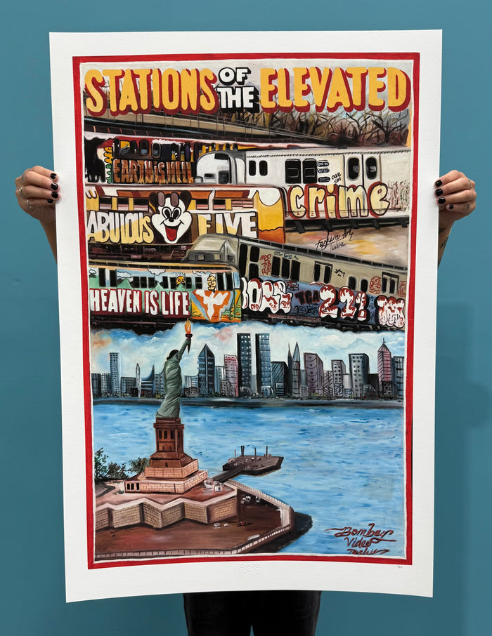 Stations of the Elevated - Limited Edition Archival Giclée Print from Static Medium by Farkira