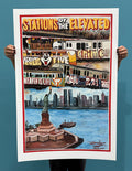 Stations of the Elevated - Limited Edition Archival Giclée Print from Static Medium by Farkira