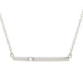 Sterling Silver Diamond Bar Necklace