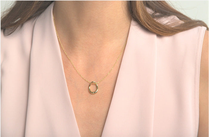 Sterling Silver & Diamond Freeform Necklace
