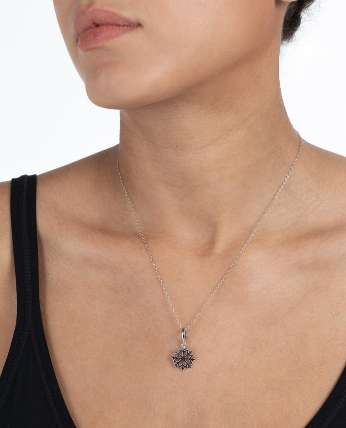Sterling Silver Snowflake Necklace - Final Sale