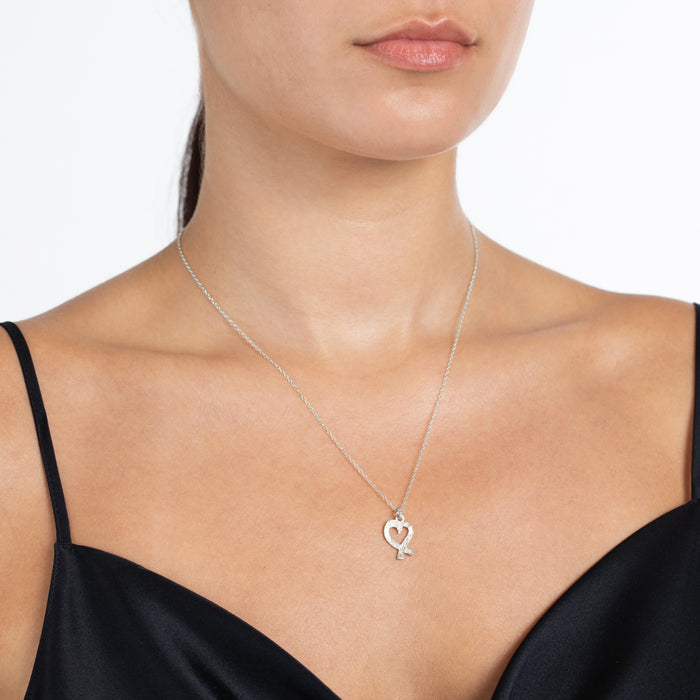 Sterling Silver Whimsical Heart Necklace