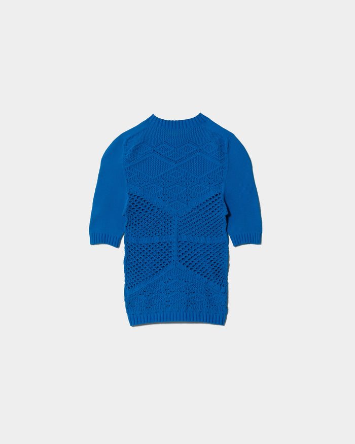 stretch lace knitted  pullover