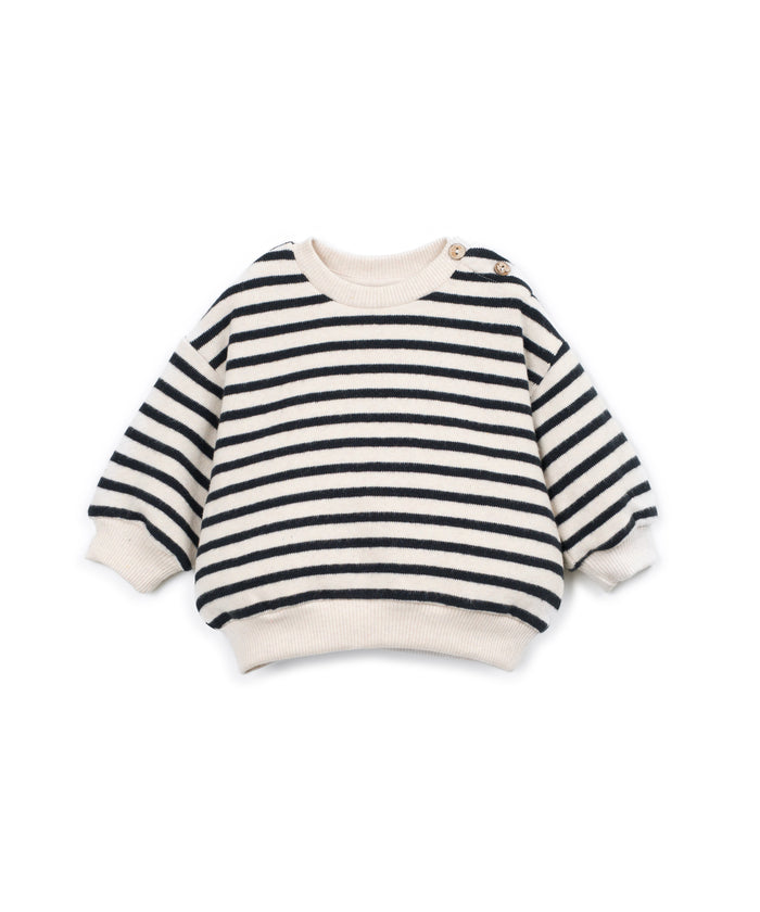 black and white striped sweatshirt